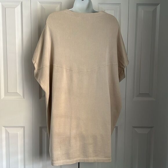 Melanie Lyne Cream Sleeveless Open Face Knit Cardigan Size M - Picture 6 of 11